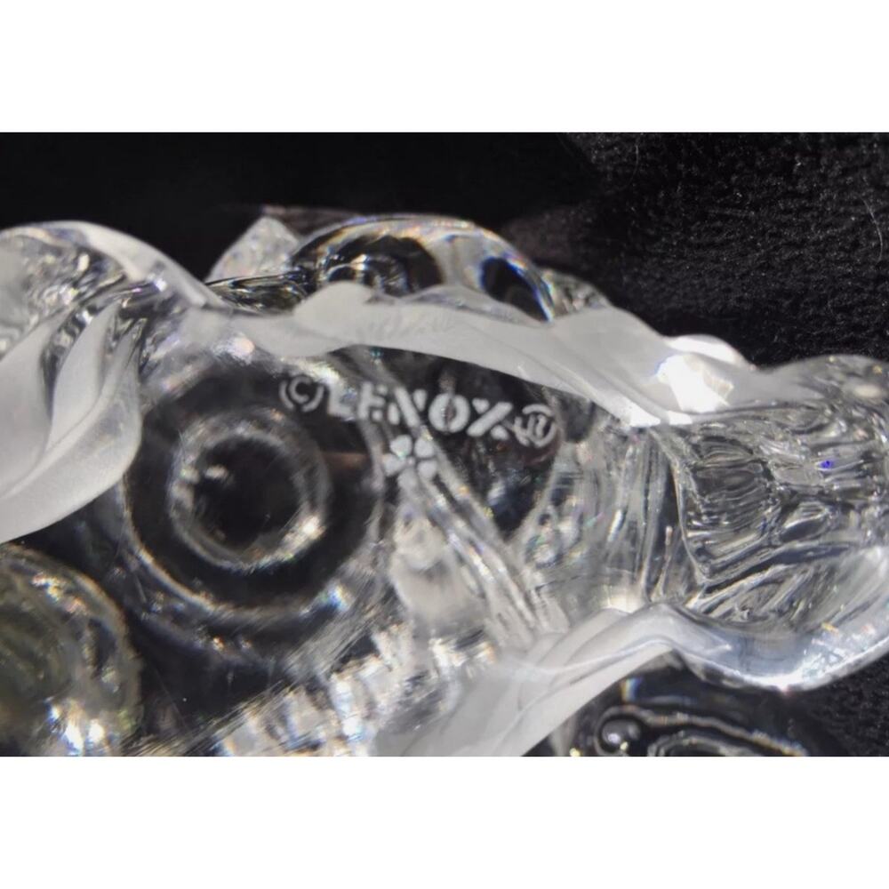 Lenox Lead Crystal Elephant Candlestick Holders Pair - Picture 7 of 8